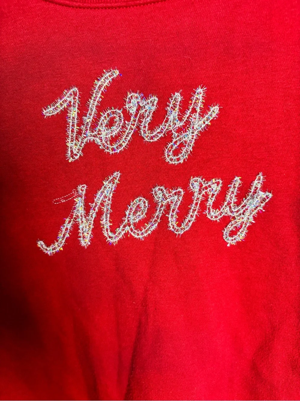 Cat & Jack Red 'Very Merry' Holiday Sweatshirt